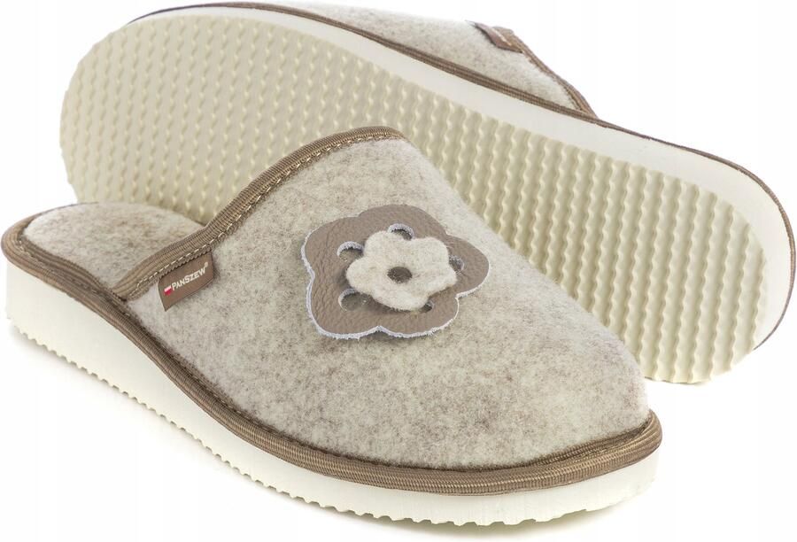 PanSzew Dames Pantoffels Wol Comfortabele Lichte & Warme Huisschoenen