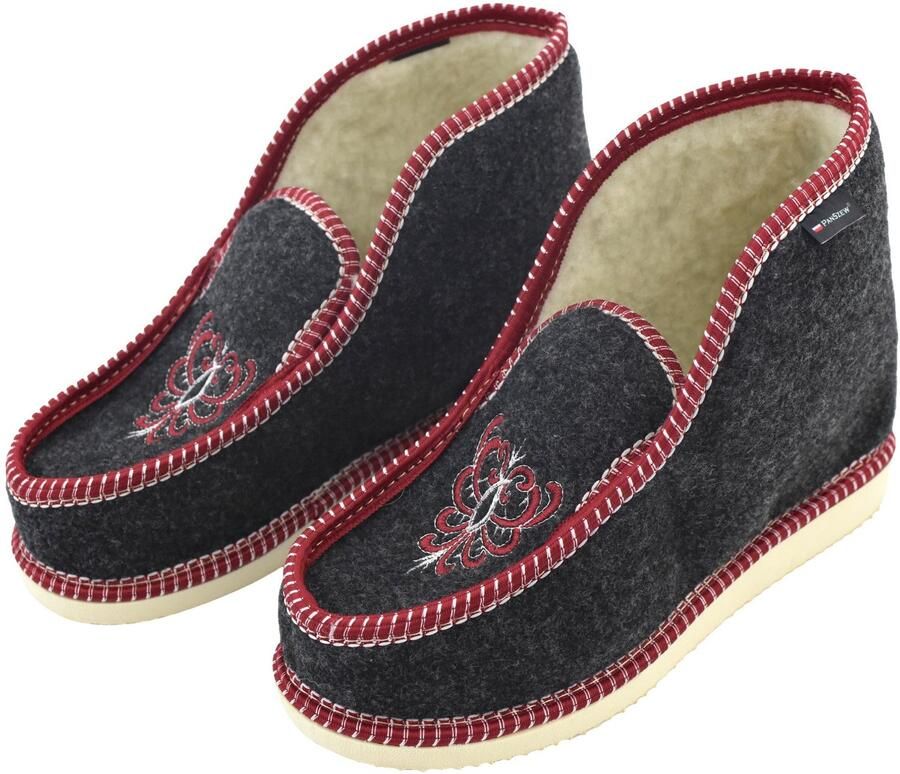 PanSzew Dames Pantoffels Wol & Vilt Warm & Comfortabel