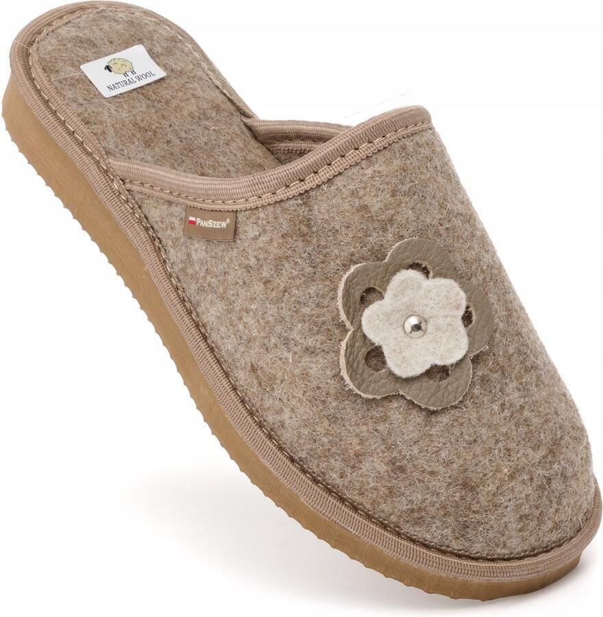 PanSzew Dames Pantoffels Wol Warm & Comfortabel