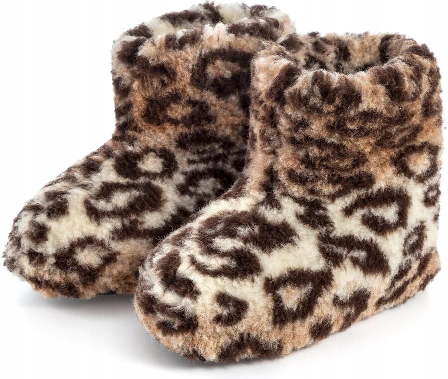 PanSzew Dames Pantoffels Wol Warme Comfortabele & Stijlvolle Huisschoenen