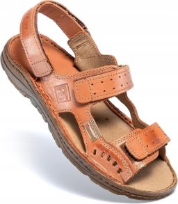 PanSzew Herensandalen Leer Naturel Bruin Comfortabel & Ademend