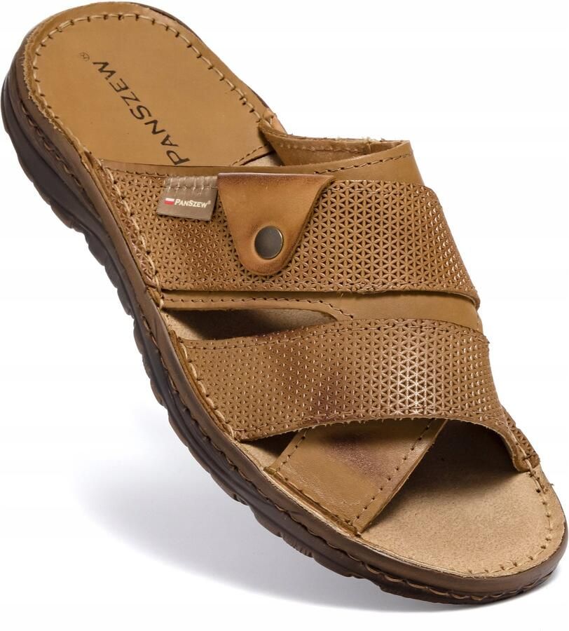 PanSzew Herenslippers Leer: Comfortabele Ademende en Stijlvolle Poolse Slippers