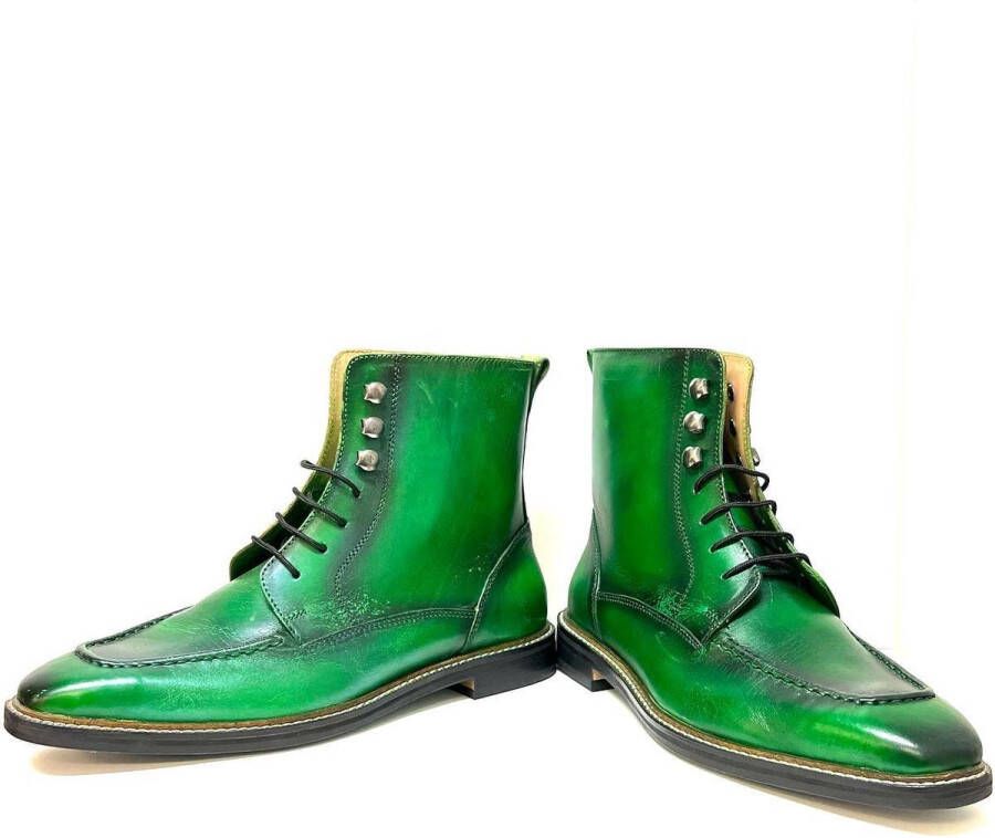 Pantera Pelle Shoes Lederen groene laars