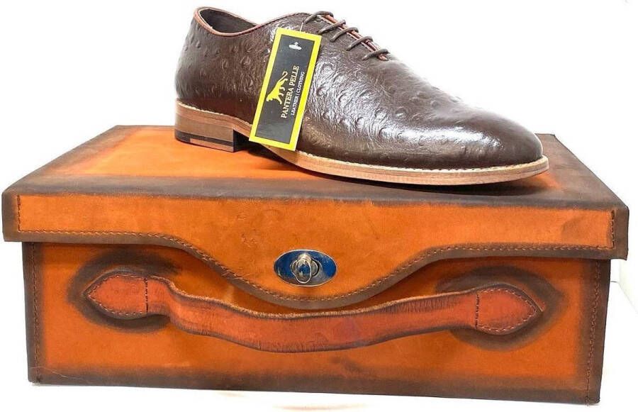 Pantera Pelle Shoes Lederen Herenschoen Bruin - Foto 1