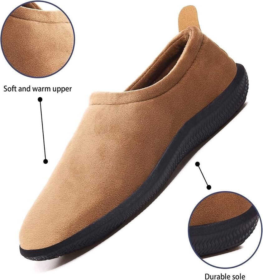 Pantoffels Bruin 43 EU Comfortabele Winterpantoffels voor en