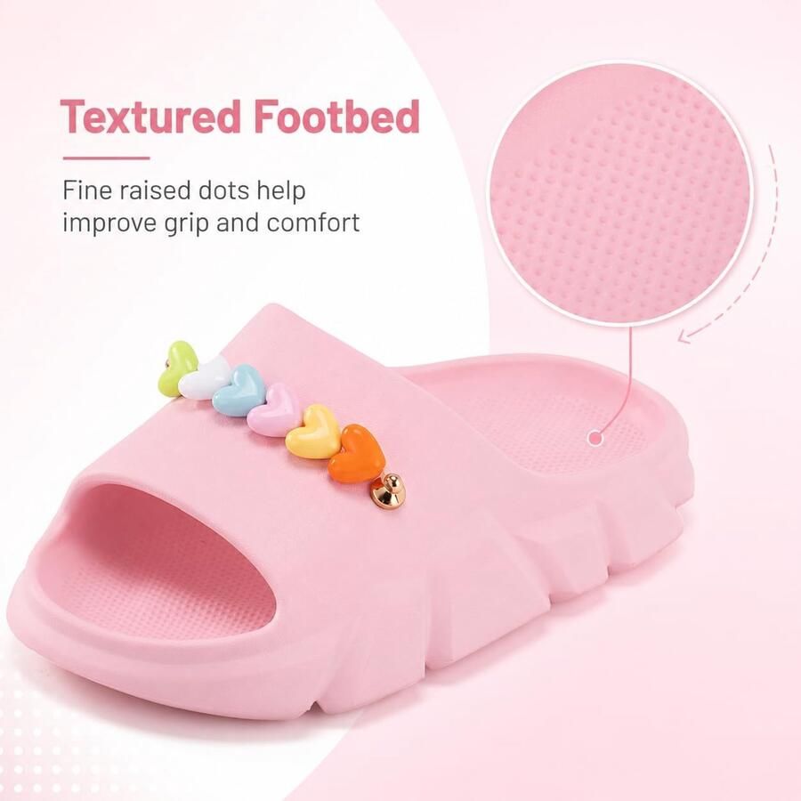 Pantoffels met hartjes comfortabel antislip voor zomer en bad