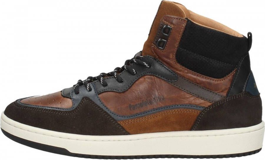 Pantofola d'Oro Baveno Uomo High leren sneakers cognac zwart - Foto 4
