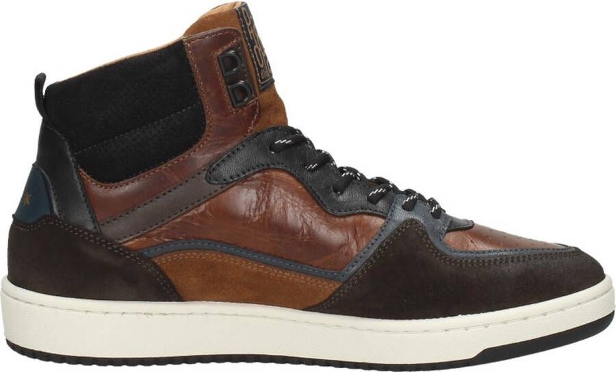 Pantofola d'Oro Baveno Uomo High leren sneakers cognac zwart - Foto 3