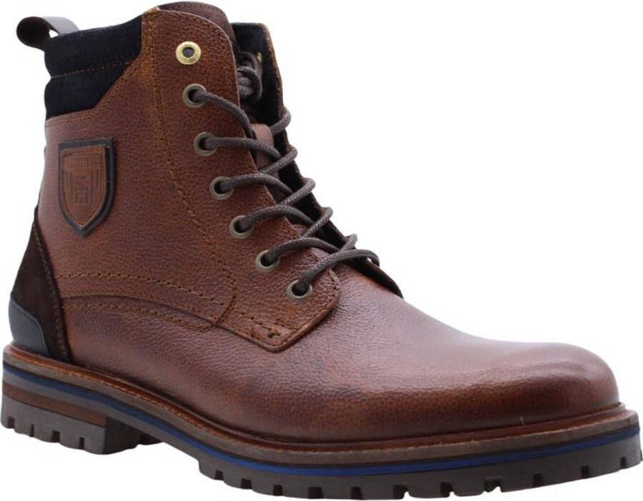 Pantofola d'Oro Baveno Uomo High leren sneakers cognac zwart - Foto 2