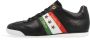 Pantofola d'Oro Imola Romagna Flag Sneakers Heren Leren Veterschoenen Zwart - Thumbnail 1