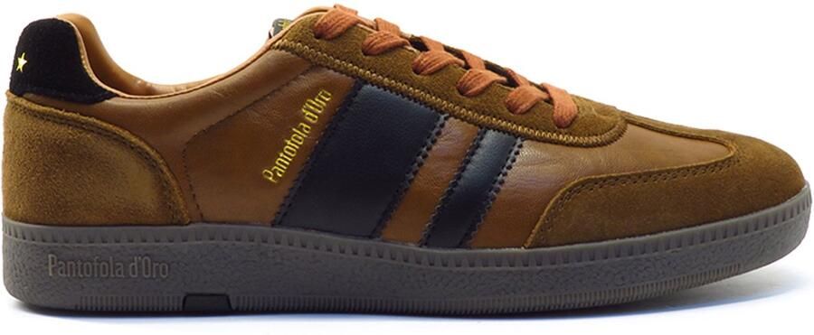 Pantofola d'Oro Cognac black veter laag Astra 2128 cogna black Cognac