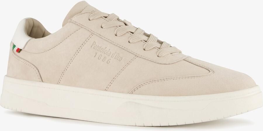 Pantofola d'Oro leren heren sneakers beige Echt leer Uitneembare zool