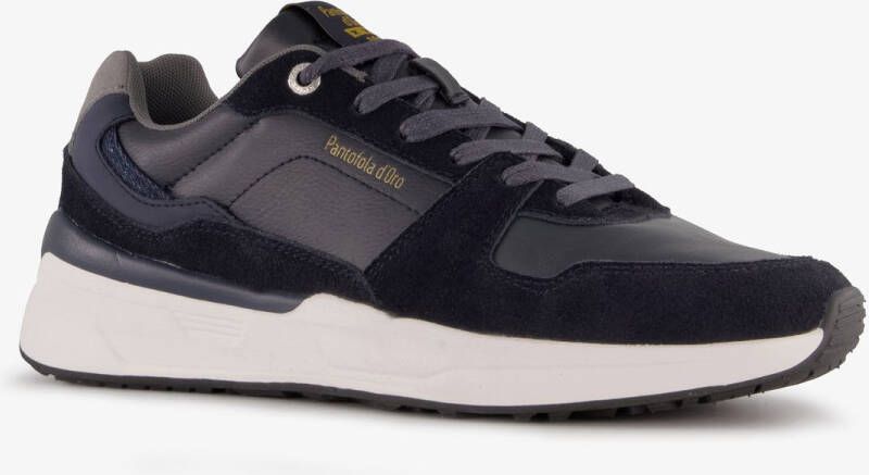 Pantofola d'Oro leren heren sneakers blauw Uitneembare zool