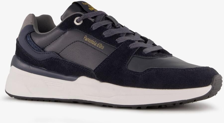 Pantofola d'Oro leren heren sneakers blauw Uitneembare zool