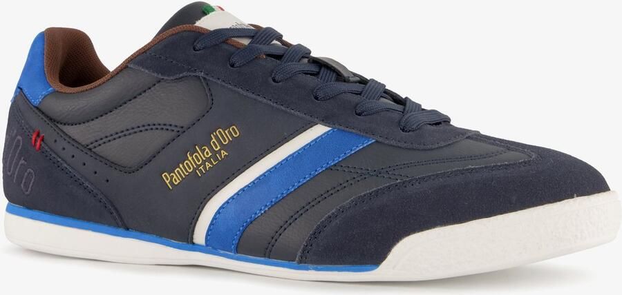 Pantofola d'Oro leren heren sneakers blauw Uitneembare zool