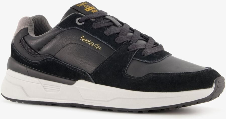 Pantofola d'Oro leren heren sneakers zwart Uitneembare zool