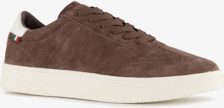 Pantofola d'Oro suède heren sneakers bruin Echt leer Uitneembare zool