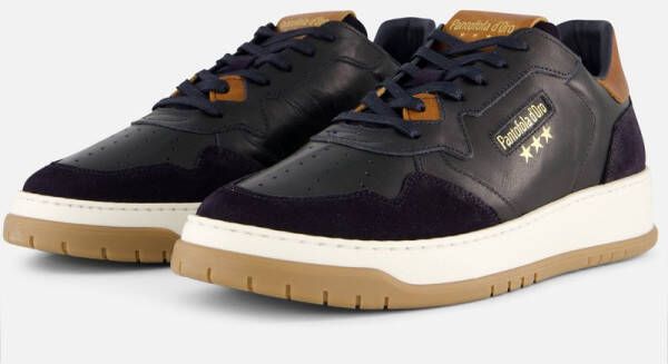 Pantofola d'Oro Sirmione Low Sneakers Leren Sneaker Heren Blauw
