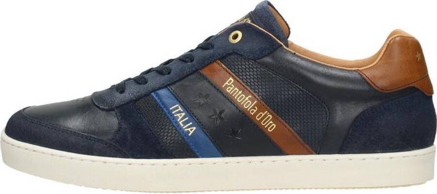 Pantofola d'Oro Soverato Sneakers Heren Leren Veterschoenen Blauw
