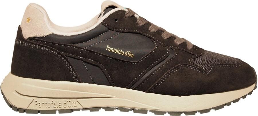Pantofola Volta Dora bruine suède heren sneakers