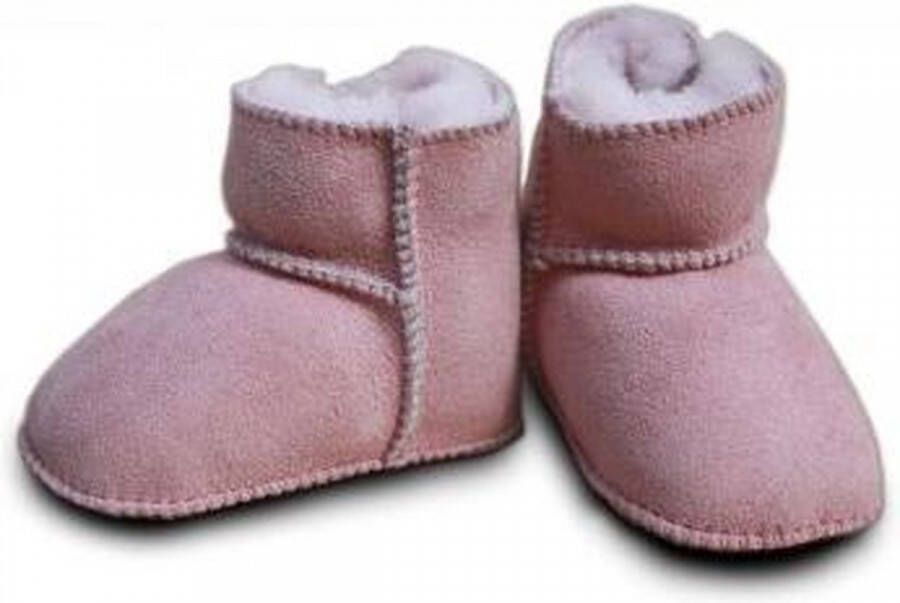 PAPASHUIDEN.COM Pretty Pink Babyslofjes van lamsvacht Licht roze