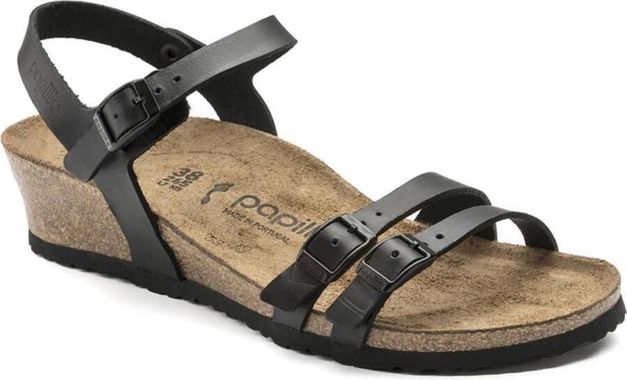 Papillio Lana Dames Sandalen met sleehak Zwart