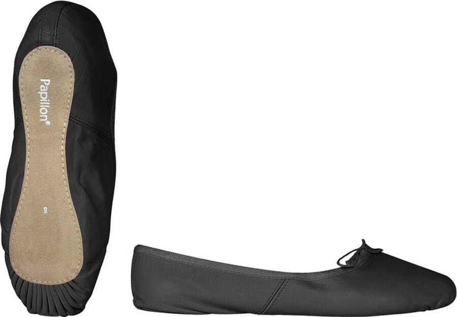Papillon PA1000-900 Balletschoenen Dames en Meisjes — Zwart met volledige suède zool — Volledig van leer — Zwart — - Foto 8