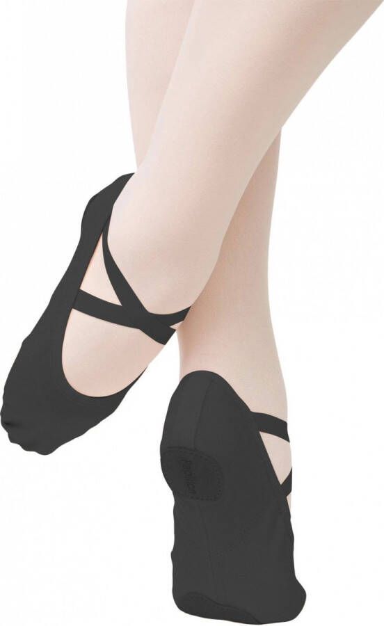 Papillon Balletschoenen – Stretch Canvas – Splitzool – Meisjes Balletschoentjes Zwart – Dames – PA1014 –