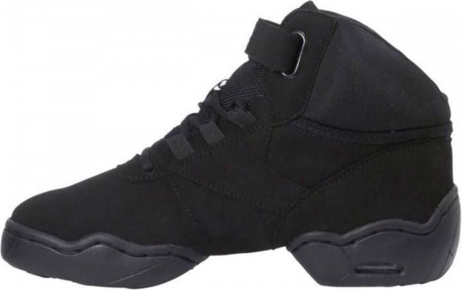 Papillon Danssneakers Nubuck Leer Zwart Hiphop Jazz Streetdance (let op: valt Klein!!)