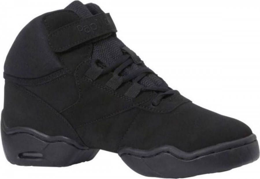Papillon Danssneakers Nubuck Leer Zwart Hiphop Jazz Streetdance (let op: valt Klein!!) - Foto 2