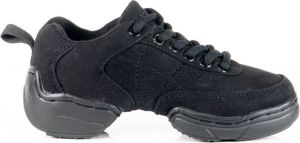 Papillon Danssneakers PA1513 Canvas Lage Danssneakers Splitzool Sportschoenen Unisex Zwart
