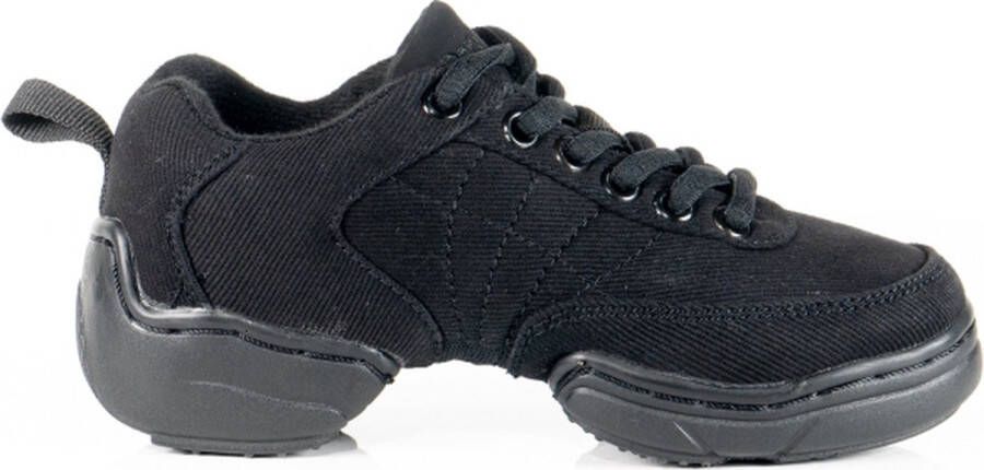 Papillon Danssneakers Dames PA1513 Lage Dans Sneakers Canvas Zwart Sportschoenen