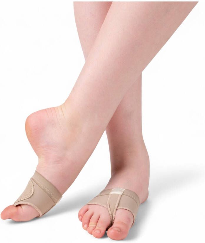 Papillon PA1030 dansvoetjes Dansen op blote voeten Dansvoetjes voor Moderne Dans teentjes Ballet voetjes Suède draaipunten Elastische band Moderne dansstijlen Ritmische gymnastiek Turnen Light beige