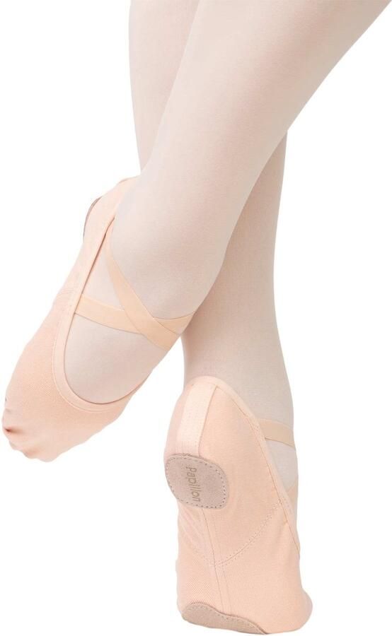 Papillon Balletschoenen Dames PA1014 500 Roze Balletschoentjes Stretch Canvas Splitzool Vaste Elastieken Roze - Foto 2