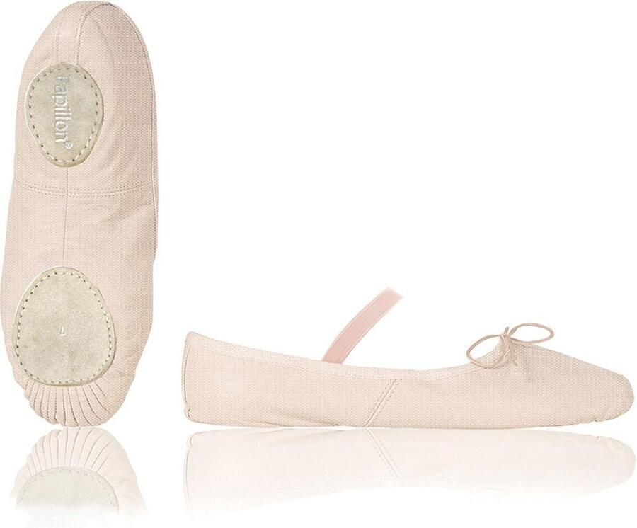 Papillon Roze balletschoenen PA1012 – Canvas – Dames balletschoen – Suede splitzool –