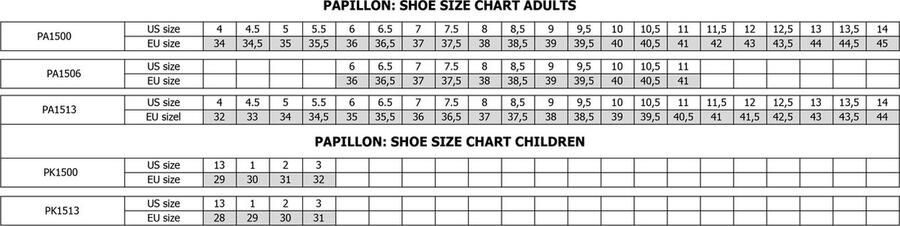 Papillon Lage Danssneakers PK1513 Canvas Splitzool Sportschoen Unisex Zwart - Foto 2