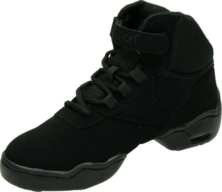 Papillon Danssneakers Nubuck Leer Zwart Hiphop Jazz Streetdance (let op: valt Klein!!)
