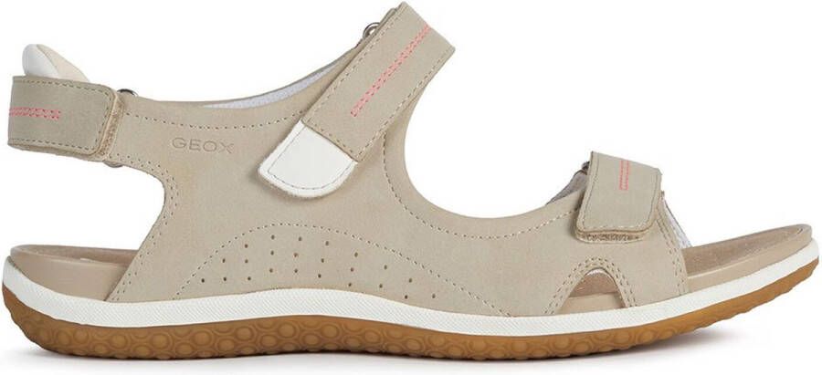 Geox Sandalen in taupe in glanzende look model 'VEGA'