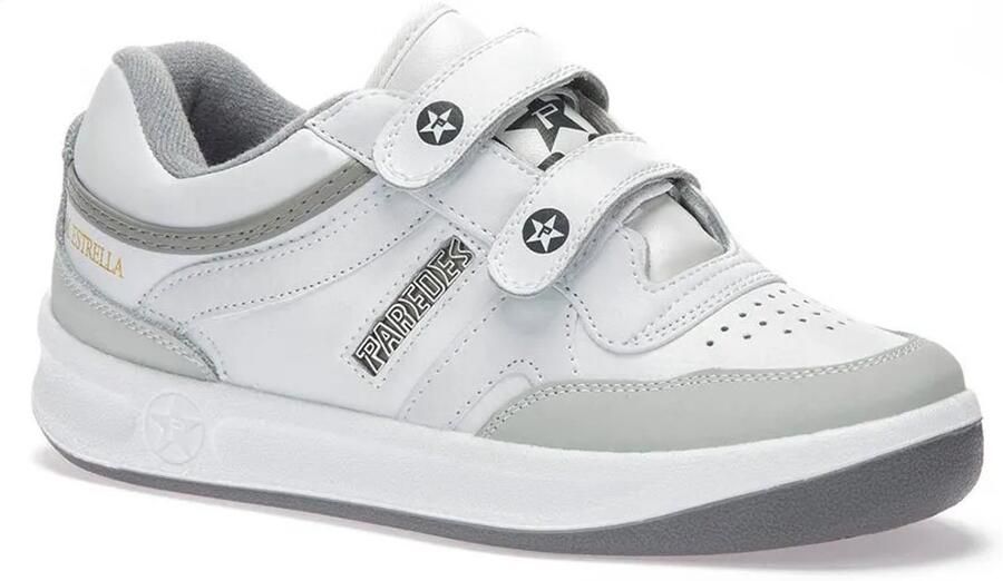 Paredes Estrella Piel Velcro Schoenen Wit Man