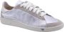 PATRIZIA PEPE Zilveren Metallic Sneakers met Leren Details Gray Dames - Thumbnail 1