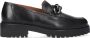 Chain Detail 2880 Loafers Instappers Dames Zwart - Thumbnail 2