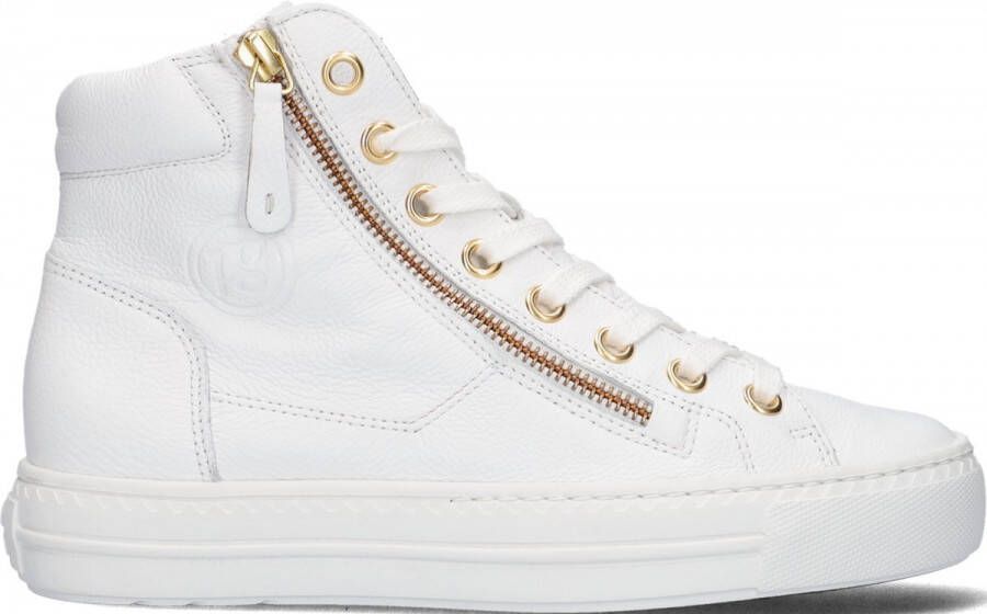 Paul Green 4024 Hoge sneakers Leren Sneaker Dames Wit - Foto 2