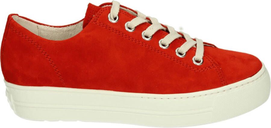 Paul Green 4790~~~~~~~~~~~~~~~~~~~~~~~~~~ Lage sneakersDames sneakers Rood