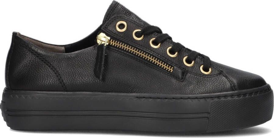 Paul Green 5006 Sneakers Leer Dames Zwart