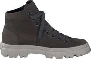 Paul Green Hoge veterschoen met extra rits Grijs