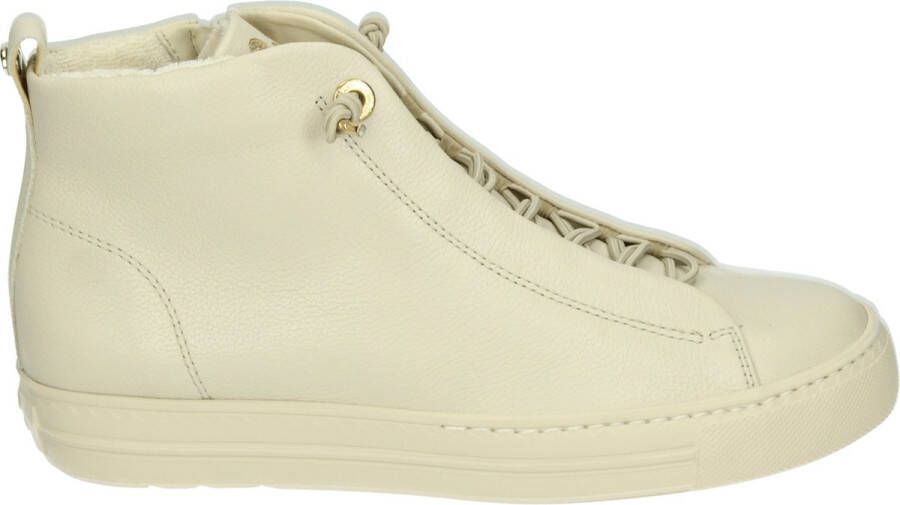 Paul Green 5283~~~~~~~~~~~~~~~~~~~~~~~~~~ Hoge sneakersVeterlaarzenDames veterschoenenDames sneakersHalf-hoge schoenen Wit beige