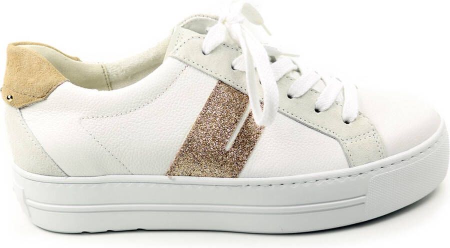 PAUL GREEN Lage Sneakers Dames 5330 Maat: 41 Materiaal: Leer Kleur: Wit
