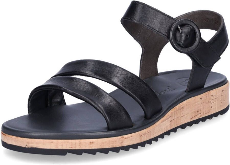 Paul Green 6112~~~~~~~~~~~~~~~~~~~~~~~~~~ Platte sandalenDames Sandalen Zwart