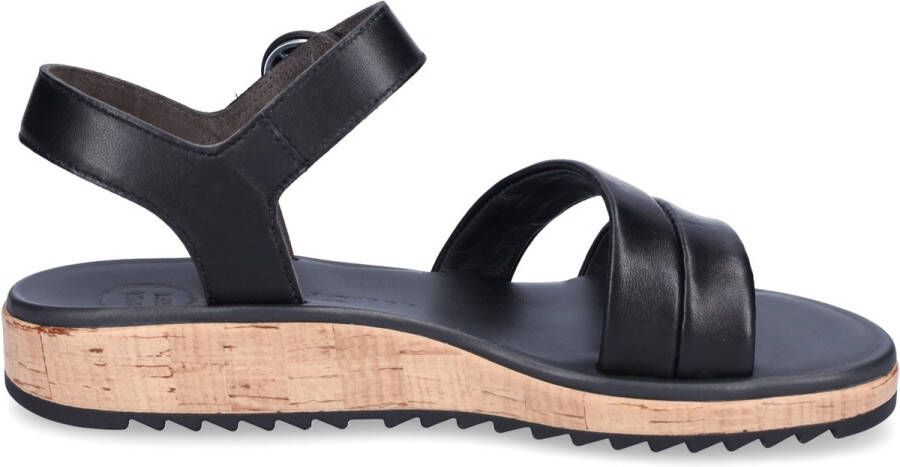 Paul Green 6112~~~~~~~~~~~~~~~~~~~~~~~~~~ Platte sandalenDames Sandalen Zwart