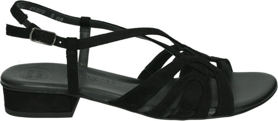 Paul Green 6147~~~~~~~~~~~~~~~~~~~~~~~~~~ Platte sandalenDames Sandalen Zwart
